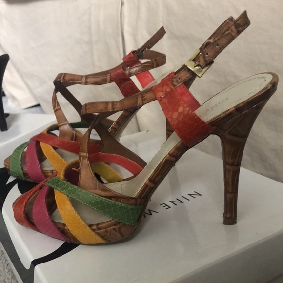 Nine West Shoes - Nine West multi colored strappy heels